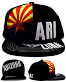 Arizona Black Eagle State Flag Panel Snapback Hat