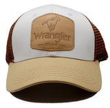 Wrangler Leather Patch Mesh Snapback Hat