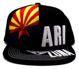 Arizona Black Eagle State Flag Panel Snapback Hat