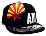 Arizona Black Eagle State Flag Panel Snapback Hat