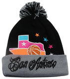 San Antonio Premium Colossal Cuffed Pom Beanie