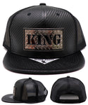 King Black Eagle Carbon Metal Mesh Snapback Hat