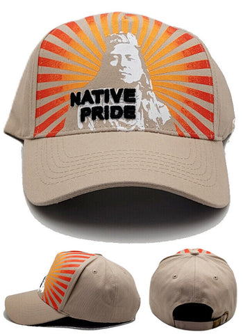 Native Pride Black Eagle Chief Burst Strapback Hat