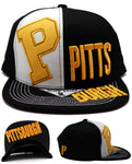 Pittsburgh Black Eagle P Panel Snapback Hat