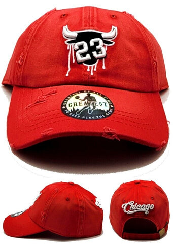 Chicago Greatest 23 Vintage Drip Strapback Hat