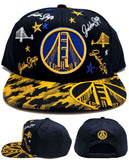 Golden State Top Level Celebration Bridge Snapback Hat