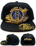 Golden State Top Level Scribble Bridge Snapback Hat