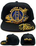 Golden State Top Level Scribble Bridge Snapback Hat