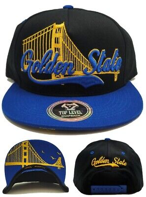 Golden State Top Level Wave Bridge Snapback Hat