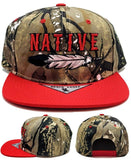 Native Pride Black Eagle Camouflage Snapback Hat