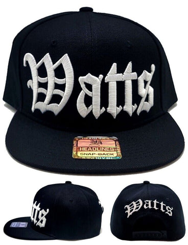 Watts Headlines Old English Banner Snapback Hat