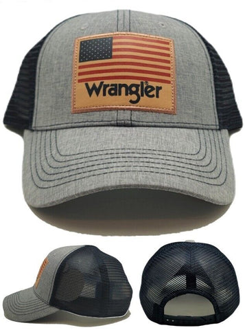 Wrangler Flag Patch Mesh Snapback Hat