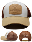 Wrangler Leather Patch Mesh Snapback Hat