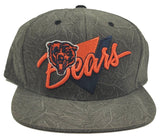 Chicago Bears Mitchell & Ness Crease Triangle Gray Blue Snapback Hat Cap