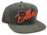 Chicago Bears Mitchell & Ness Crease Triangle Gray Blue Snapback Hat Cap