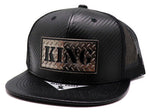 King Black Eagle Carbon Metal Mesh Snapback Hat