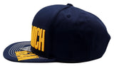 Michigan Black Eagle M Panel Snapback Hat