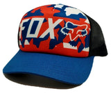 Fox Racing Red White and True Mesh Snapback Hat