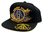 Golden State Top Level Scribble Bridge Snapback Hat