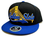 Golden State Top Level Wave Bridge Snapback Hat