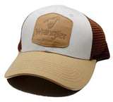 Wrangler Leather Patch Mesh Snapback Hat