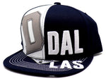 Dallas Black Eagle D Panel Snapback Hat