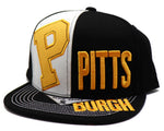 Pittsburgh Black Eagle P Panel Snapback Hat