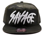 Savage Headlines Camo Snapback Hat
