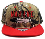 Native Pride Black Eagle Camouflage Snapback Hat