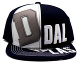 Dallas Black Eagle D Panel Snapback Hat