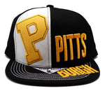 Pittsburgh Black Eagle P Panel Snapback Hat