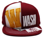 Washington Black Eagle W Panel Snapback Hat