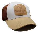 Wrangler Leather Patch Mesh Snapback Hat
