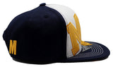 Michigan Black Eagle M Panel Snapback Hat