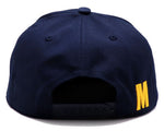 Michigan Black Eagle M Panel Snapback Hat