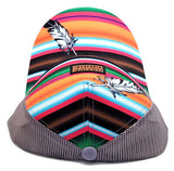 Native Pride Black Eagle Striped Feathered Mesh Snapback Hat