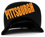 Pittsburgh Black Eagle P Panel Snapback Hat