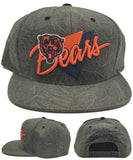 Chicago Bears Mitchell & Ness Crease Triangle Gray Blue Snapback Hat Cap