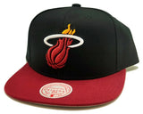 Miami Meat Mitchell & Ness Core 2 Tone HWC Black Red Snapback Hat Cap
