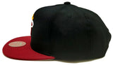 Miami Meat Mitchell & Ness Core 2 Tone HWC Black Red Snapback Hat Cap