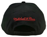 Miami Meat Mitchell & Ness Core 2 Tone HWC Black Red Snapback Hat Cap