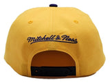 Los Angeles Lakers Mitchell & Ness Sharktooth Gold Purple Snapback Hat Cap