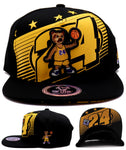 Los Angeles Top Level Kobe 24 Mamba Teddy Bear Snapback Hat