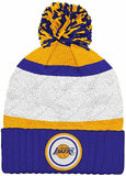 Los Angeles Lakers Mitchell & Ness Cuffed Quilted Crown Beanie