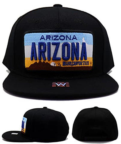 Arizona Headlines Grand Canyon State License Plate Snapback Hat
