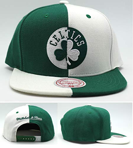 Boston Celtics Mitchell & Ness 4 Way Split Snapback Hat