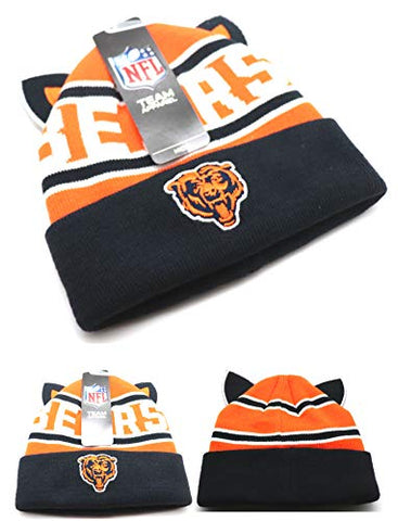 Chicago Bears Outerstuff Youth NFL Proline Cuffed Pom Beanie