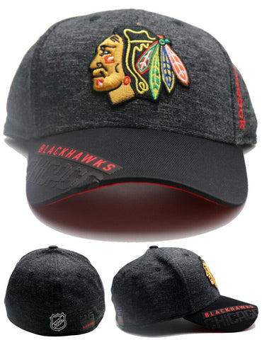 Chicago Blackhawks Reebok Playoff Flex Fitted Hat