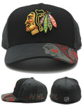 Chicago Blackhawks Reebok Playoffs Center Ice Flex Fitted Hat