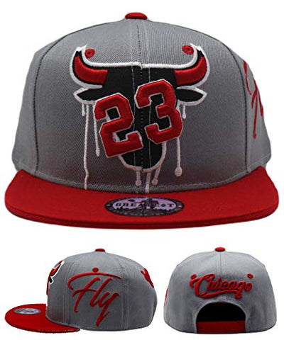 Chicago Greatest 23 MJ Bull Head Drip Snapback Hat
